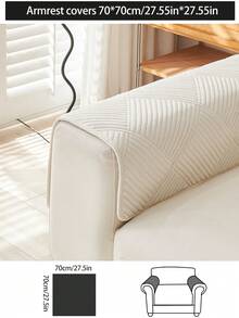 1 件厚毛绒沙发垫套，现代简约防滑保暖沙发座垫，防尘可洗沙发套，柔软防褪色，宠物友好，适合 L 型沙发和 1/2/3/4 座沙发，适用于卧室、办公室、客厅 - 米色 - 查看 16