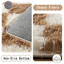 5x7 Feet Checkered Area Rugs For Living Room, Black And Pink Modern Shag Plaid Rug Washable Non-Slip Large Area Rug Super Soft Indoor Fuzzy Carpet Fluffy Rugs For Bedroom Home Aesthetic Decor