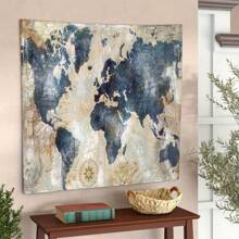 1 件涤纶世界地图挂毯壁挂，适合客厅、卧室的家居装饰艺术，复古航海指南针地球仪地理教育纺织海报，波西米亚风格世界美学氛围礼物 - 地圖5 - 查看 6