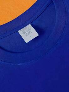 (220 Cotton T-Shirt)   Y2k Style The Big Head  Pattern Men's Casual Soft 100% Cotton All-Match Crew-Neck Short-Sleeved T-Shirt