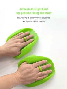 1 对游泳手掌划水掌，男女通用自由泳训练蹼手套