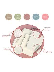 1 件螺旋笔记本、A5/B5 横格日记本、学校用笔记本、大学横格书写垫、学校用品、办公用品、返校用品、大学生学校必需品、教师美学日记本、用于记笔记、日常计划和日记的极简主义书写笔记本。 - 彩色 - 查看 8
