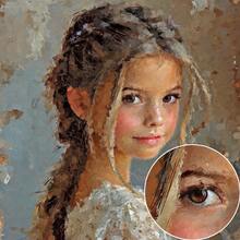 1 幅个性化肖像油画帆布墙面艺术海报，带框墙面艺术。原创油画印刷品，乔迁贺礼，个性化礼品，搬家礼物。适合毕业礼物、客厅、卧室、节日、餐厅、玄关等场合，送礼佳品。送给他/她一份独特的礼物，可直接悬挂。