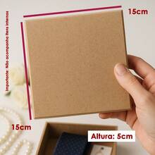 Wedding Or Baptism Or Debutante Godfather And Godmother Invitation Box - Only Box (MDF) 15x15x5cm For Souvenirs And Gifts Such As Ties, Bracelets And Chocolates) Cover You Are Part Of Our History - 玫瑰紅 - 查看 2