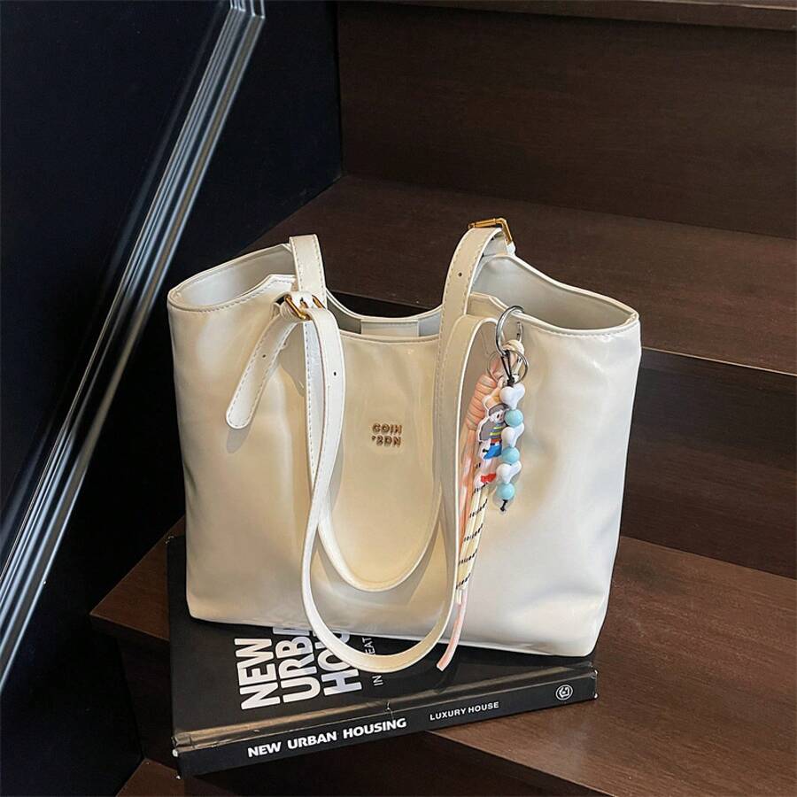 Underarm Shoulder Bag Large Capacity Tote Bag 2025 Summer New Style  Simple Casual Travel Large Bag Shoulder Bag For Women Yukata Bag Travel Bag Pouch Shoulder Bag Storage Key Case Travel Convenient Goods Tote Bag Ladies - 無掛件藍色 - 查看 1