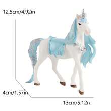 Mityczny posąg jednorożca i pegaza, magiczne zwierzę morskie, głowa konia, ogon ryby, figurka hipokampa, wystrój domu i idealny prezent dla miłośników fantasy, urodziny, prezent świąteczny