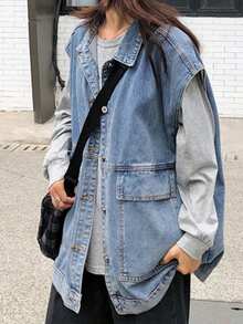 Women Denim Jackets & Coats - Blue - View 1