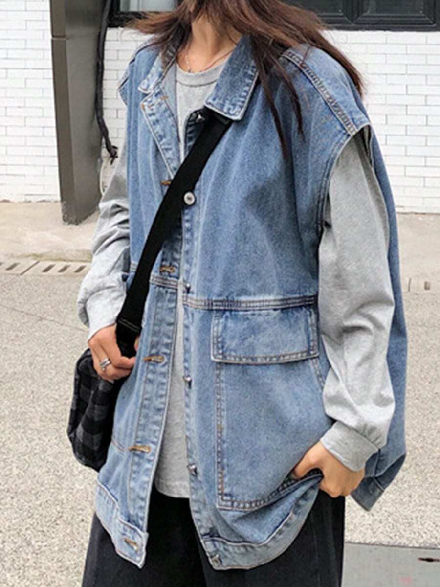 Women Denim Jackets & Coats - Blue - View 1