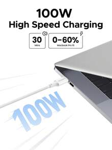 UGREEN 100W Fast Charging Cord PVC Braided Cable Compatible With IPhone 16 15 Pro Max Sam Sung SFC2.0 45W Fast Charging Nan - Multicolor - View 5