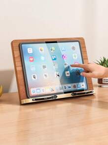 1pc Wooden Reading Stand, Computer Stand, Desk Bookshelf, Student Study Supplies, Book Holder, Book Stand, Tablet Stand, Home Use