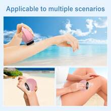1pcs Sunscreen Applicator - Portable -Refillable Roll On Sponge Sunscreen, Suncream & Lotion Applicator , Adults & Families - Perfect Size For Travel