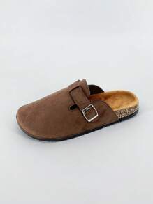 Men's Casual Slippers, Fashion Unisex Slip-On Slides, Non-Slip Durable Solid Color Indoor/Outdoor Men's Sandals, Soft Cork Footbed Comfortable For Outdoor, Office Wear, Spring/Summer Couple Style