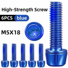 VXM 自行車彩色 M5x18mm 龍頭安裝螺絲,鈦鍍六角內六角螺絲,單車配件 - 查看 10