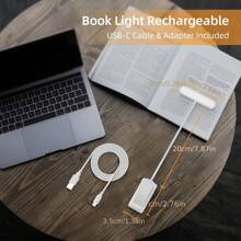 1pc/2pcs Adjustable Brightness & Color Temperature Clip-On Reading Light, Flexible & Portable For Bedside, Bedroom, Book Reading, Available In Black, White, Pink