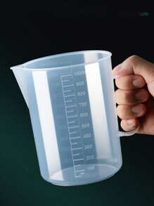 1 pieza Taza medidora de líquidos de plástico, taza multiusos para hornear, herramienta esencial de cocina, suministros de cocina - Multicolor - Ver 4