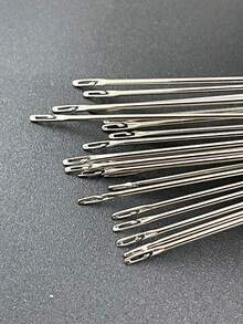 30 pièces d'aiguilles à coudre à chargement latéral, sans fil à enfiler, aiguilles aveugles conviviales pour les personnes âgées, faites à la main pour la couture, le matelassage, les vêtements et la broderie
