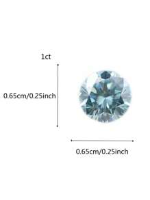 1 pieza de piedra suelta de moissanita sintética azul claro de 6.5-11mm y 1-5ct, adecuada para configuraciones de joyería, uñas, anillos DIY, cadenas, aretes y accesorios