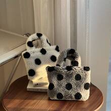 Women Tote Bags - 白底黑點 - 查看 2