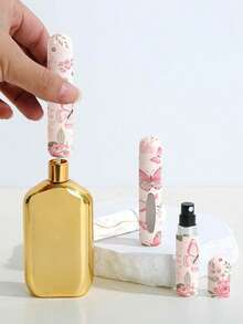 1/4pcs Butterfly Flower Pattern Perfume Spray Bottle, Reusable Bottom Filled Perfume Bottle, Mini Cosmetics Bottle, Perfume, Pure Dew Packaging Tool, Multiple Colors To Choose From, Birthday Gift For Family And Friends, Holiday Gift, Portable Travel 5ml - Multicolor - View 3