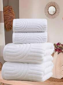QIBHI 1/2pcs Jacquard (Lightweight) Fabric, Not Thick, Choose Towel Or Bath Towel, Multiple Sizes Available, Convenient For Home Use And Travel, Guest Use, Terry, Absorbent And Soft, Suitable For Bathroom, Swimming Pool, Luxurious Choice Of Your Preferred Size Shower Towels For Beaty Salon, Hotel Sports,Home Essentials, Towel, Skin Care Bath Towel Sheet