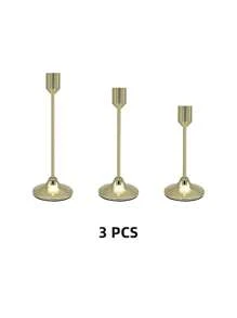 12件/6件/3件金色/黑色/镀金烛台套装，适用于柱状蜡烛和锥形蜡烛，适合圣诞节、万圣节、复活节、感恩节、家居、婚礼、派对、周年纪念日装饰 - 彩色 - 查看 17