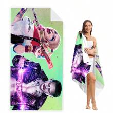 WB 1/15PCS Harley Joker Villain Quinns Bath Towel Beach Towel Female Silk Printed Long Skirt Wrapped Bikini Covered Sunscreen Blanket
