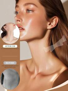 Invisible Neck Lift Tape, Breathable Neck Tape, Elastic Neck Tape, Unisex, For Neck Lifting And Skin Care, Neck Wrinkle Removal Tape, High Elasticity Invisible Neck Lift Tape, Can Hide Double Chin And Loose Skin, Invisible Instant Anti-Wrinkle Tape, Invisible Fine Lines And Wrinkle-Free - Multicolor - View 4