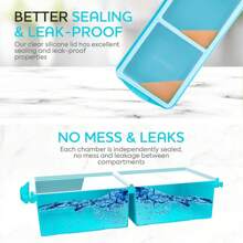 Silicone Freezer Tray With Lid-Soup Freezer Container Molds-2-Cup Extra Large Ice Cube Tray-Makes 4 Perfect 500ml Portions Cubes, For Freezing Soup,Stews,Sauces.Oven&Dishwasher-Safe(2-Pack),9822782