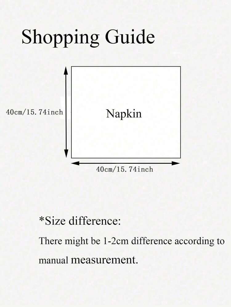 2/6/12/300 件北欧风格水洗皱纹餐巾、纯色仿亚麻茶巾、方形餐垫、桌面装饰 - 彩色 - 查看 4
