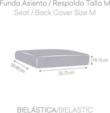 EYSA Bi Elastic Sofa Cover Seat And Back Cover Small Orange Harlem Design - 08 Burdeaux - View 8