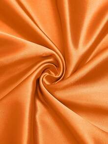 1pc Satin-Like Silk Fabric, Suitable For Wedding Dress Lining, Sleepwear, Home Decor, DIY Tablecloth, Backdrop Fabric - Orange - View 1