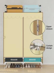 Large Capacity Drawer Storage, Suitable For Multi-Person Households, Reinforced Steel Tube Construction For Stability, Easy To Assemble And Durable