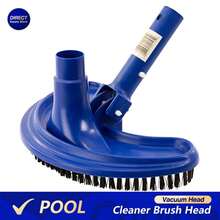 Cabezal de aspiradora, cepillo limpiador, cabezal de succión para piscina, cepillo limpiador, herramienta de limpieza de piscina flexible en forma de media luna, cabezal de cepillo curvo - Azul - Ver 4