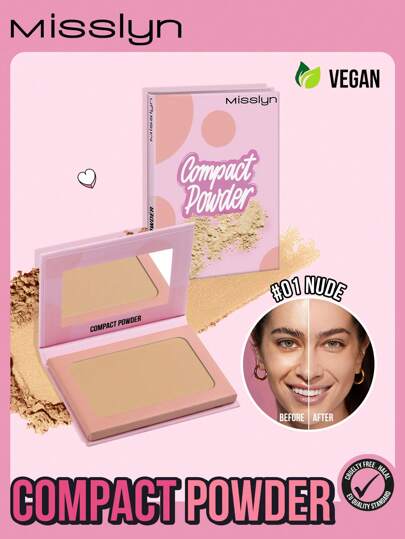 Misslyn MISSLYN-Compact Powder, Setting Powder Makeup, Shine Control, Matte Finish, Prolong Makeup For Long Lasting Complexion. Anti-Oil Pressed Powder Matte Poreless Long Lasting Setting Powder,Skin-Focus High Coverage Powder Foundation,Oil-Control Poreless Flawless Full Coverage Lightweight Pressed Powder Soft Matte Smoother-Looking Setting Powder Face MakeupLong-Lasting, Lightweight, Smooth, Blendable,Vegan,Cruelty Free