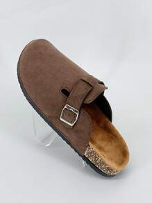 Men's Casual Slippers, Fashion Unisex Slip-On Slides, Non-Slip Durable Solid Color Indoor/Outdoor Men's Sandals, Soft Cork Footbed Comfortable For Outdoor, Office Wear, Spring/Summer Couple Style
