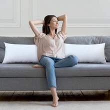 Relleno de almohada súper suave con fibra virgen de silicona, 1 o 2 o 4 o 6 piezas de inserto de almohada decorativa para cama, relleno de almohada cómodo para cojines de sofá o almohadas, varios tamaños: 40 * 70, 40 * 75, 40 * 80, 40 * 90, 40 * 105, 40 * 135, 40 * 150 - Blanco - Ver 5