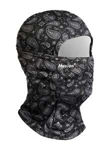 1 件骑行原创拉法帽时尚印花骑行面罩户外运动头巾登山跑步徒步头带围巾