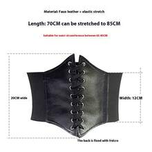 1pc Women's Multi-Color Lace-Up Corset Belt, Sporty, Cute, Minimalist, Versatile, Solid Color Waist Cincher, For Clothing Decoration, Halloween Waist Accessory, Suitable For Pairing With Jeans, Western, Country Style Outfits, Retro Black Belt - A - View 2
