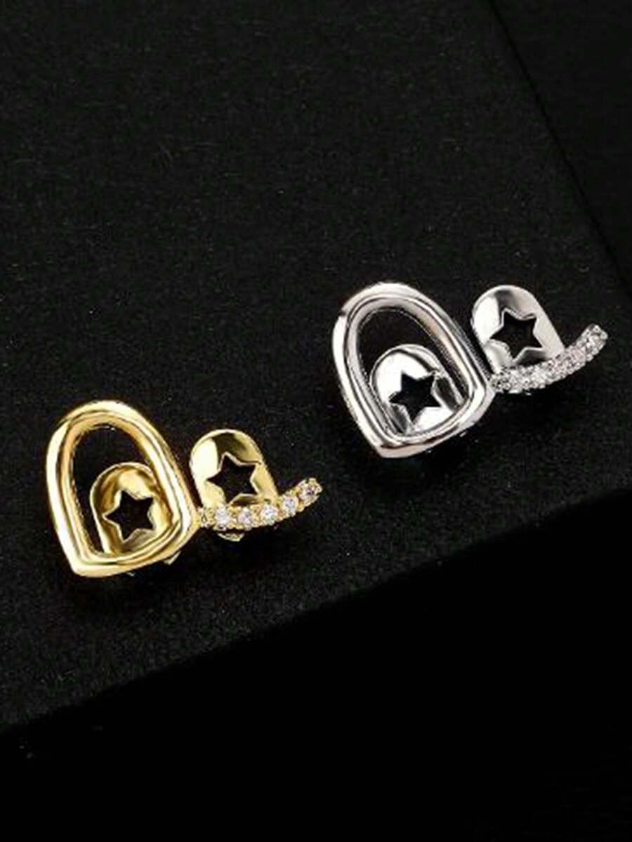 1pc Hip Hop Cubic Zirconia Copper Tooth Jewelry For Men