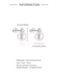 1 对复洛克珍珠耳钉 18K 镀金仿古仿珍珠吊坠耳环女士日常佩戴婚礼派对订婚情人节礼物