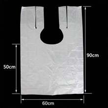 100pcs Disposable Hair Cutting And Dyeing Shawl Disposable Cloth Hair Salon Cloak Suitable For Hair Dyeing And Hair Cutting, Waterproof And Will Not Stain Clothes, Barber Shop Hairdressing, Home DIY Hair Dyeing - White - View 5
