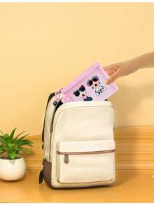 1pc Multi-Color Mesh Bag With Creative Goddess Head Pattern, Charger Storage Bag, Lightweight, Large Capacity, Multi-Function Storage Bag, Travel Toiletry Bag, Suitable For Beach, Vacation, Travel, Picnic, Dating, Practical Digital Bag, Women'S Cosmetic Bag, Student Stationery Bag, Family Medicine Bag, Small Accessories Bag, Suitable For Gift Giving, Back To School Essential, Dormitory Storage - Multicolor - View 5