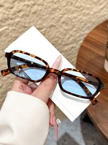 3pcs Women Square Frame Black & Tortoiseshell Color Matching Glasses Set, Fashion Eyewear Suitable For Camping, Party, Taking Photos, Valentine's Day Gift For Summer Beach Vacation,Outdoor,Travel