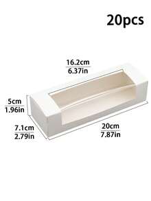 5件/10件马卡龙盒、饼干盒、白色牛皮纸礼品盒适用于蛋糕、饼干、馅饼、甜甜圈