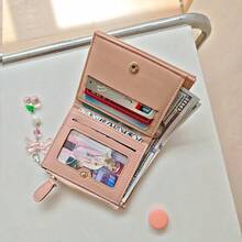 樱桃吊坠优雅女士钱包 ins 简约拉链卡包零钱包红色女士钱包迷你钱包钱包小钱包可爱钱包 - 彩色 - 查看 6