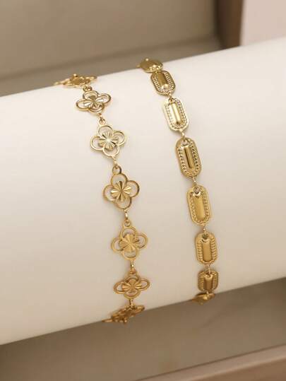 1 Stück Armband im Boho-Stil für Frauen, Edelstahl Armband, minimalistisches Design, leicht und elegant, geeignet für den täglichen Gebrauch und Veranstaltungen, ein ideales Schmuckgeschenk für Mädchen und Liebhaber, Geschenk zum Schulanfang, Muttertag, Halloween, Strandaccessoire