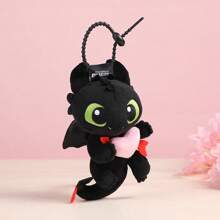 Spin Master Série Domador de Dragões Oficialmente Autorizada - Chaveiro Fofo de Toothless de 13cm de Altura e Gancho para Mochila, Figura Sentada de Brinquedo de Pelúcia, Presente de Aniversário para Amigos