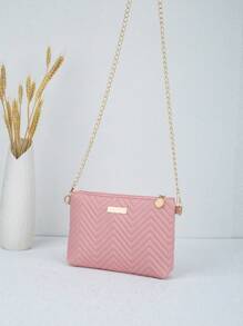 Bolso cruzado, bolso de hombro, embrague de mujer con nueva moda de cadena con relieve de ola, ligero y sin carga para viajar