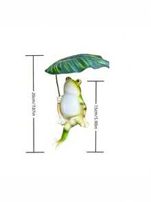 1pc/2pcs Leaf Cooling Simulation Frog Decor, Aquarium Fish Tank Micro Landscape Arrangement, Home Balcony Craft, Tabletop Decoration, Frog Pot Hanging Glass Fish Tank Edge Decor, Garden Outdoor Potted Plant Hanging Accessory