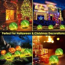 1 件装太阳能球灯户外防水，太阳能球适用于花园，破裂玻璃球太阳能球适用于户外装饰，地面灯球花园装饰摆件，适用于露台和庭院草坪后院装饰